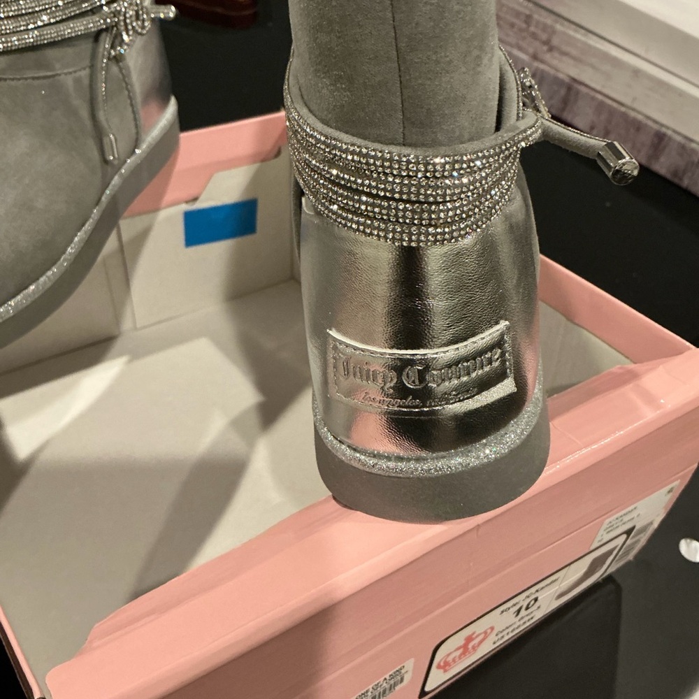 Juicy Couture Women's Metallic Silver Boots